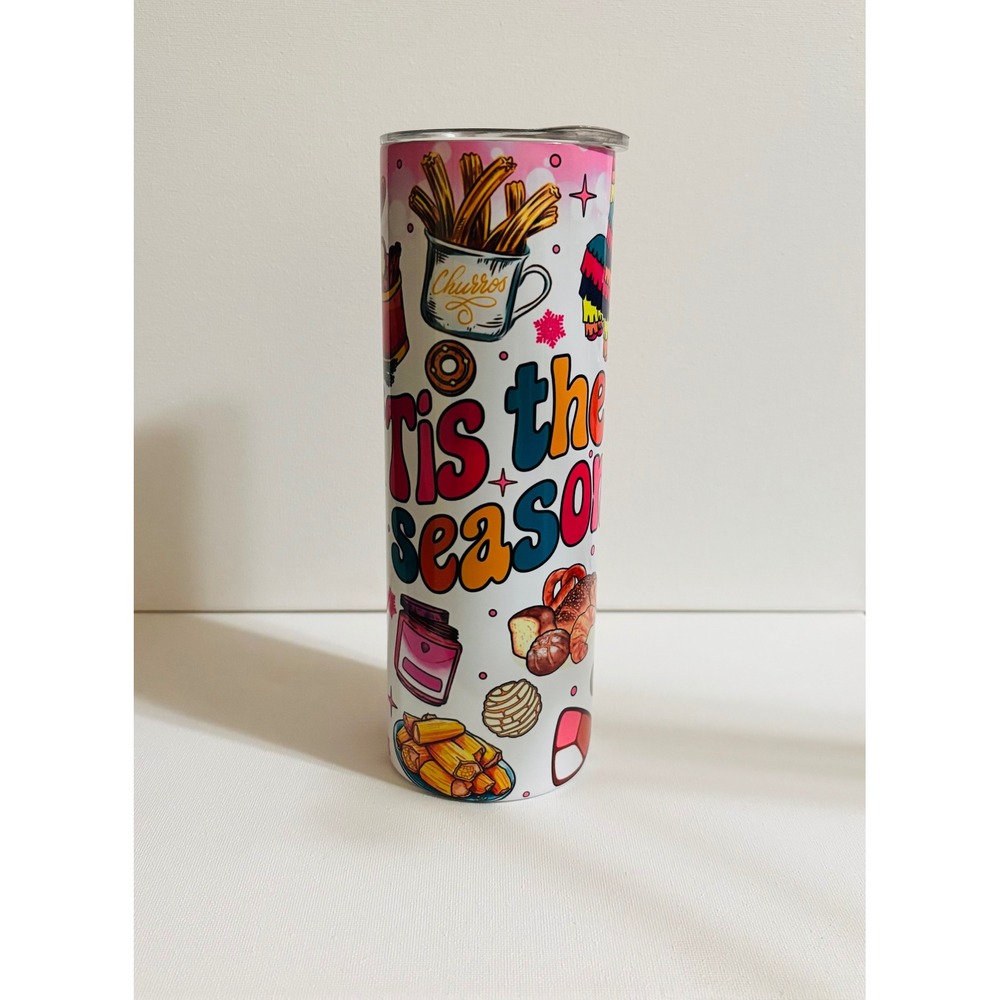 Tis The Season Churros Pan Dulce Tumbler Cup 20oz Insulated